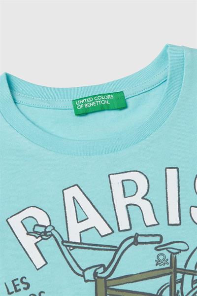 United Colors of Benetton Erkek Çocuk T shirt Turkuaz 3I1XG10IJ