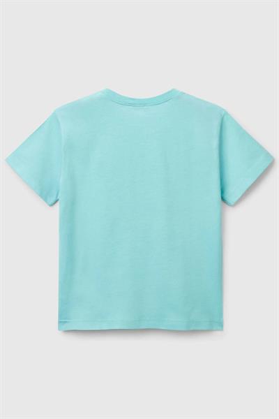 United Colors of Benetton Erkek Çocuk T shirt Turkuaz 3I1XG10HT