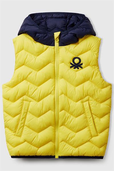 United Colors of Benetton Erkek Çocuk Yelek Sarı 2TWDGJ00G 