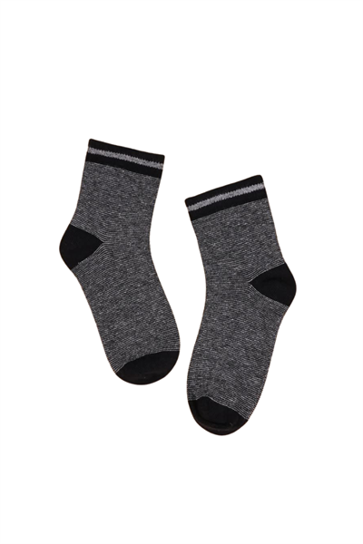 Erkek Çocuk Çorap Soket 4 Çift Siyah-Lacivert-Kahve-Yeşil