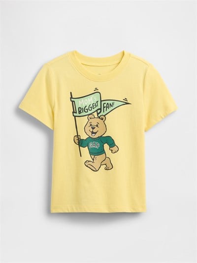 GAP Erkek Bebek Grafik Baskılı T-Shirt Sarı