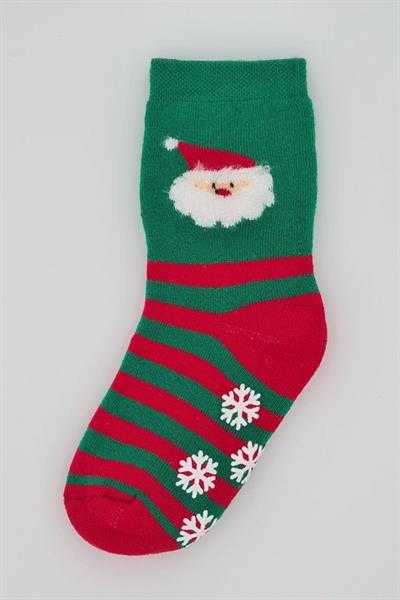 Kıpırık Baby 3 Çift Havlu Pamuklu Kışlık Yılbaşı Desenli Unisex Çocuk Ve Bebek Soket Çorap