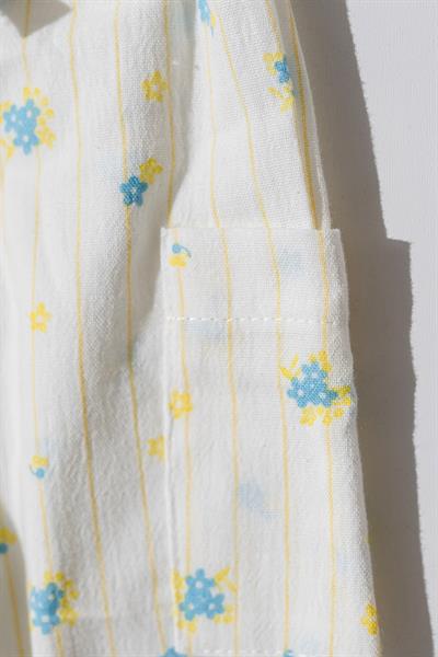 Kız Bebek Çocuk Beyaz Papatya Desenli Pantalonlu Takım
