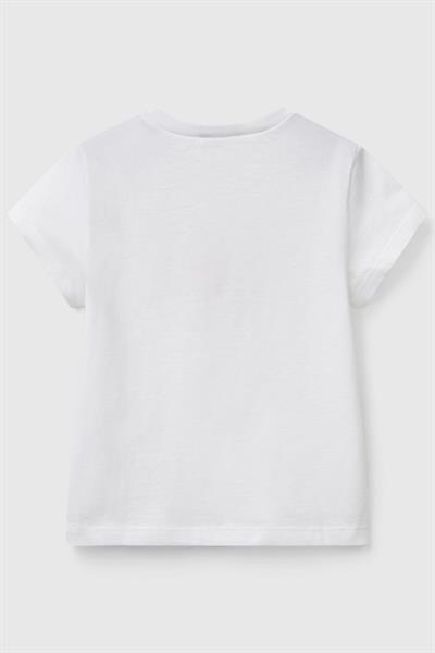 United Colors of Benetton Kız Çocuk T shirt Beyaz 3I1XG10HU
