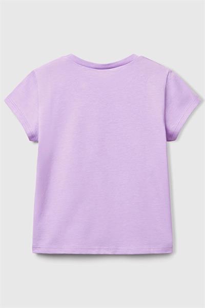 United Colors of Benetton Kız Çocuk Tshirt Lila 3JERG10J3