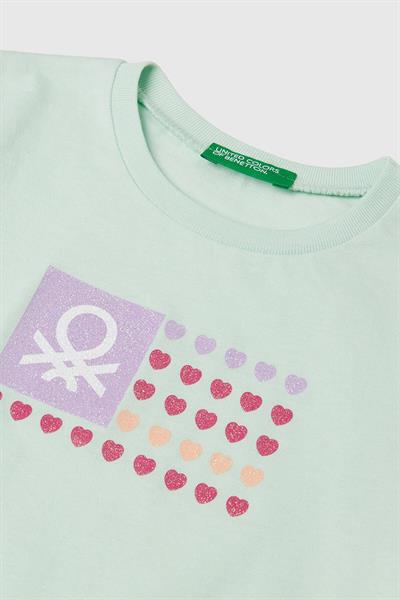 United Colors of Benetton Kız Çocuk T shirt Mint 3I1XG10HU