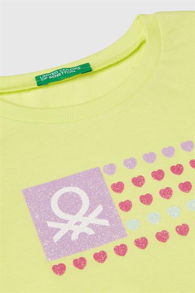 United Colors of Benetton Kız Çocuk T shirt Sarı 3I1XG10HU
