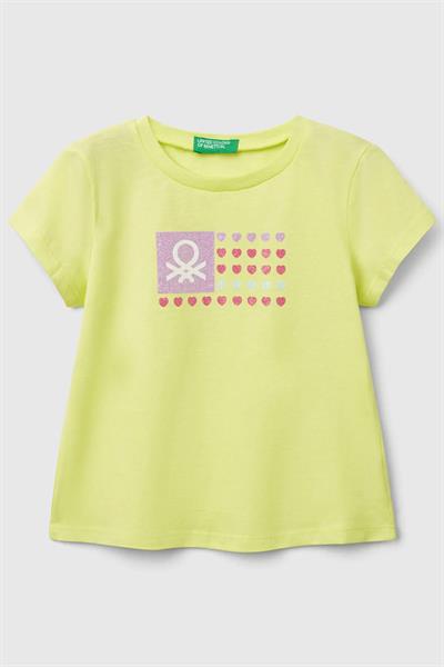 United Colors of Benetton Kız Çocuk T shirt Sarı 3I1XG10HU