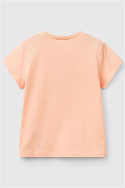 United Colors of Benetton Kız Çocuk T shirt Somon 3I1XG10HU