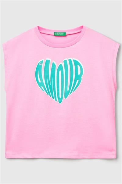 United Colors of Benetton Kız Çocuk G Tshirt A.Pembe 3JERC10PB