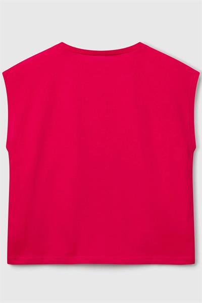 United Colors of Benetton Kız Çocuk G Tshirt Fuşya 3JERC10PB