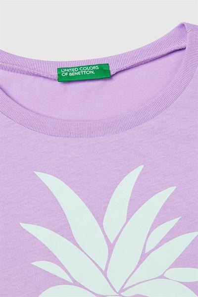 United Colors of Benetton Kız Çocuk G Tshirt Lila 3JERC10PB