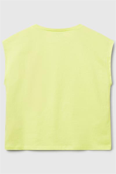 United Colors of Benetton Kız Çocuk G Tshirt Sarı 3JERC10PB