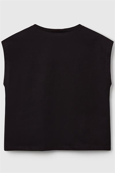 United Colors of Benetton Kız Çocuk G Tshirt Siyah 3JERC10PB