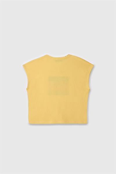 United Colors of Benetton Kız Çocuk T shirt Sarı BNT-G21766