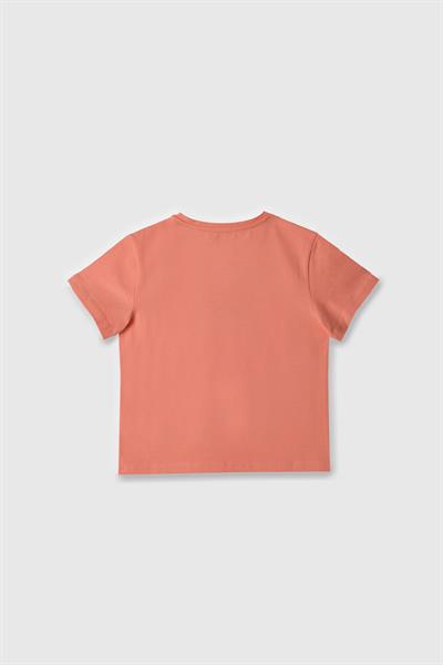 United Colors of Benetton Kız Çocuk T shirt K.Pudra BNT-G21814