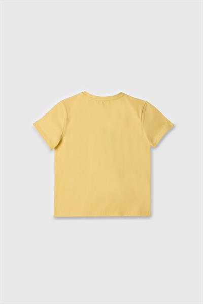 United Colors of Benetton Kız Çocuk T shirt Sarı BNT-G21814