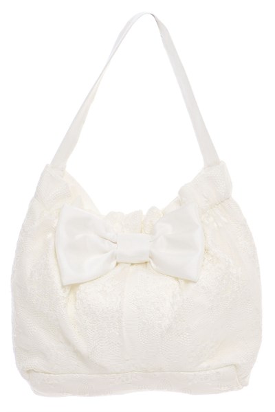 Kız Çocuk Klasik Dantelli Elbise ve Çanta Doğum Günü - Parti Elbisesi 3-7 Yaş, 36311PR-Ekru