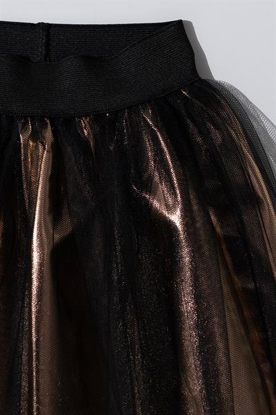 Kız Çocuk Siyah Ayıcık Desenli  Tütü Etekli Takım