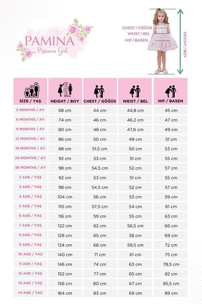 Kız Çocuk Tek Boynuzlu At Figürlü Doğum Günü - Parti Elbisesi 3-7 YAŞ 35045PR-Ekru