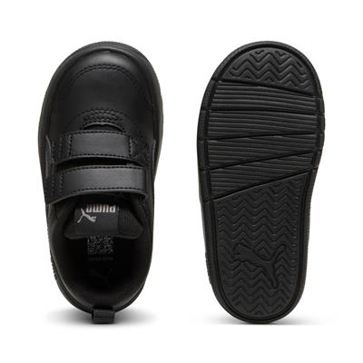 Puma Courtflex V3 V Inf-Black-Black-Cast Iron Çocuk Ayakkabı-Siyah