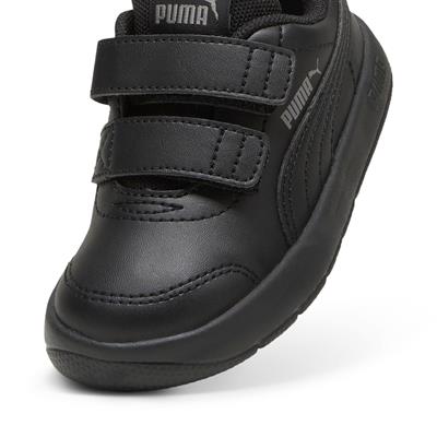 Puma Courtflex V3 V Inf-Black-Black-Cast Iron Çocuk Ayakkabı-Siyah