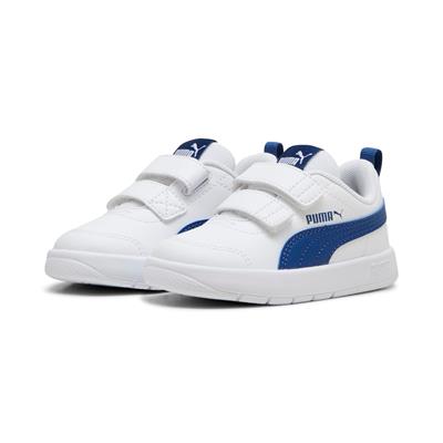 Puma Courtflex V3 V Inf-White-Clyde Royal Çocuk Ayakkabı-Beyaz