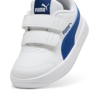 Puma Courtflex V3 V Inf-White-Clyde Royal Çocuk Ayakkabı-Beyaz