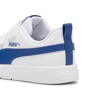 Puma Courtflex V3 V PS-White-Clyde Royal Çocuk Ayakkabı-Beyaz