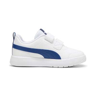 Puma Courtflex V3 V PS-White-Clyde Royal Çocuk Ayakkabı-Beyaz