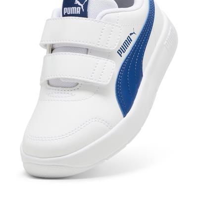 Puma Courtflex V3 V PS-White-Clyde Royal Çocuk Ayakkabı-Beyaz