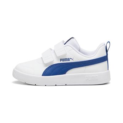 Puma Courtflex V3 V PS-White-Clyde Royal Çocuk Ayakkabı-Beyaz