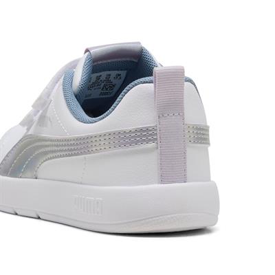 Puma CourtflexV3 Space Belle V PS-White-Lilac Crush Çocuk Ayakkabı-Beyaz