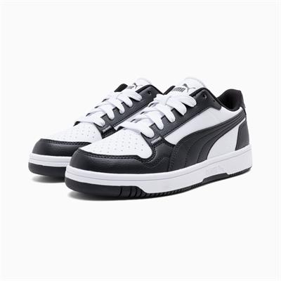 Puma Reb-L Jr-White-Black Çocuk Ayakkabı-Siyah Beyaz