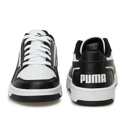 Puma Reb-L Jr-White-Black Çocuk Ayakkabı-Siyah Beyaz