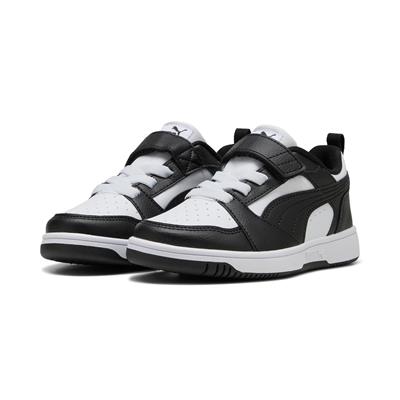 Puma Rebound V6 Lo AC+ PS-White-Black Çocuk Ayakkabı-Beyaz
