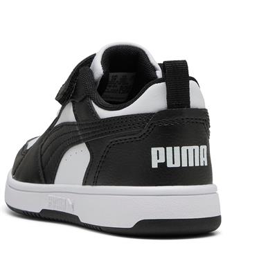 Puma Rebound V6 Lo AC+ PS-White-Black Çocuk Ayakkabı-Beyaz