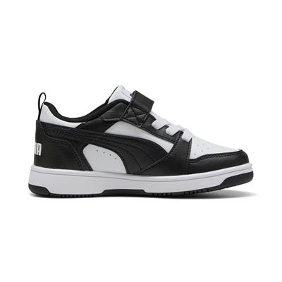 Puma Rebound V6 Lo AC+ PS-White-Black Çocuk Ayakkabı-Beyaz