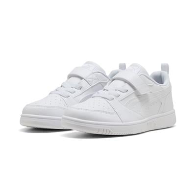 Puma Rebound V6 Lo AC+ PS-White-Cool Light Gray Çocuk Ayakkabı-Beyaz ve Cool Light