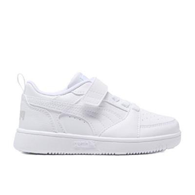 Puma Rebound V6 Lo AC+ PS-White-Cool Light Gray Çocuk Ayakkabı-Beyaz ve Cool Light