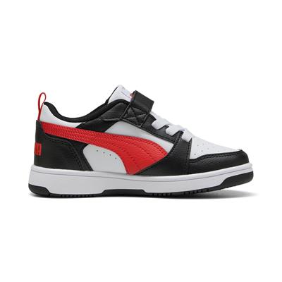 Puma Rebound V6 Lo AC+ PS-White-Red-Black Çocuk Ayakkabı-Beyaz