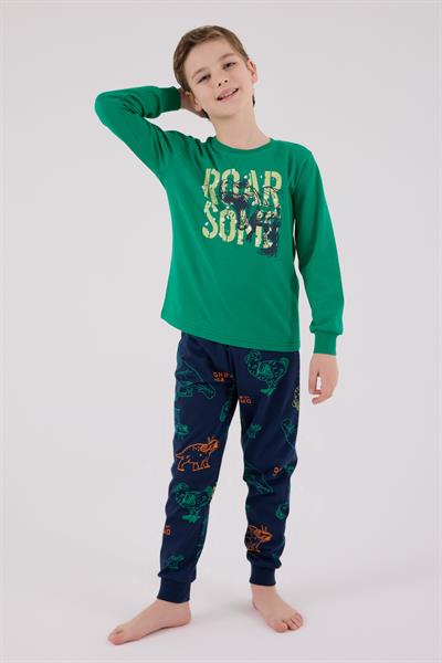 RolyPoly Erkek Çocuk Uzun Kol Pijama Takım Orman Yeşili