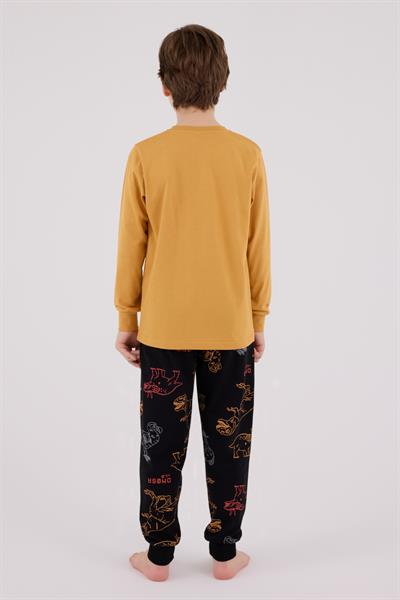 RolyPoly Erkek Çocuk Uzun Kol Pijama Takım Hardal