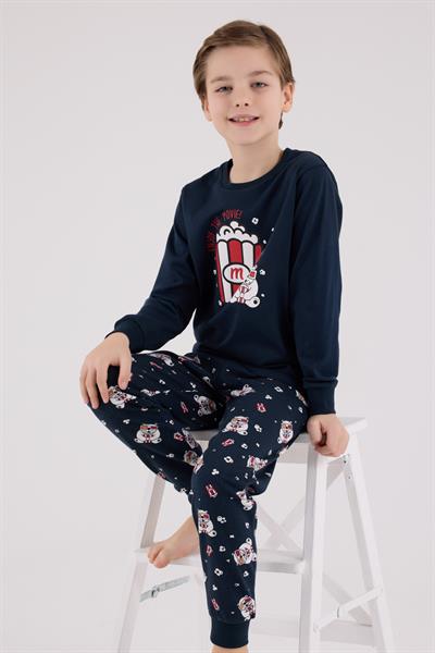 RolyPoly Erkek Çocuk Uzun Kol Pijama Takım Lacivert