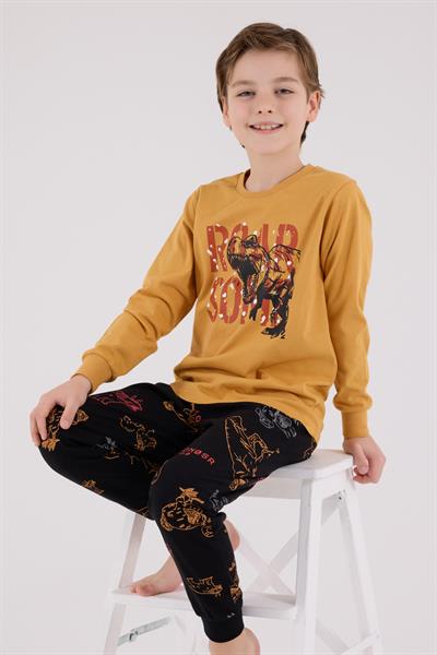 RolyPoly Erkek ÇocukUzun Kol Pijama Takım Hardal
