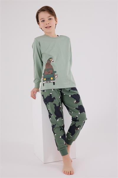 RolyPoly Erkek ÇocukUzun Kol Pijama Takım Yeşil