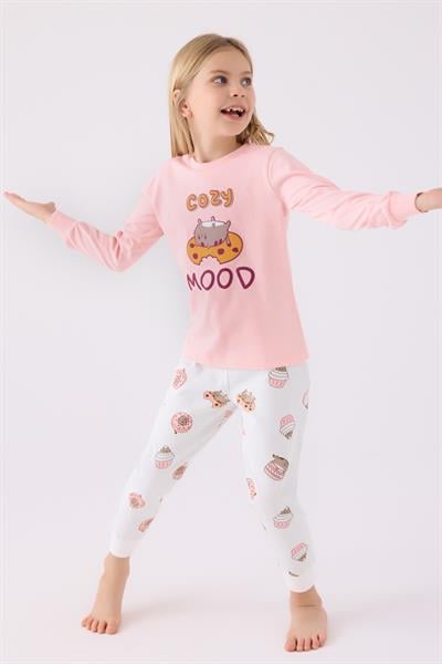 RolyPoly Kız Çocuk Uzun Kol Pijama Takım A.Pembe
