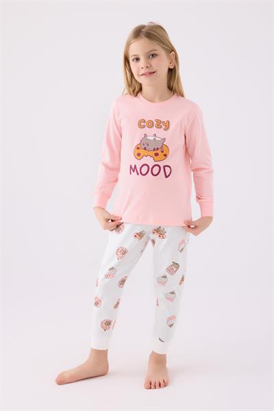 RolyPoly Kız Çocuk Uzun Kol Pijama Takım A.Pembe