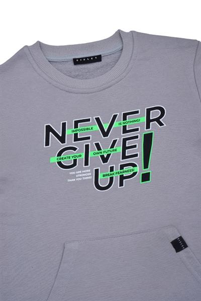 Sisley SIS-B1029  Erkek Çocuk Sweatshirt Gri