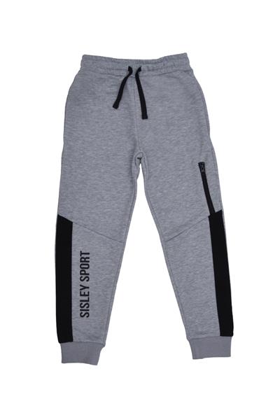 Sisley SIS-B1043  Erkek Çocuk Eşofman Altı Gri Melanj